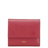 セリーヌ スモール トリフォルドウォレット 三つ折り財布 パープル系 レザー レディース CELINE 【中古】